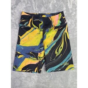 Nike One Luxe Aurora marbled bike shorts Women's Size Medium Colorful